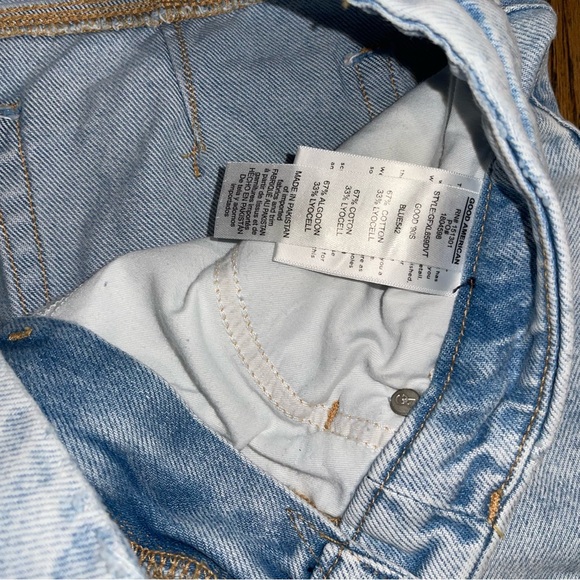 Good American Good 90’s Mid-Rise Baggy Light Blue Jeans GFXL859DTV NWT - Picture 6 of 12